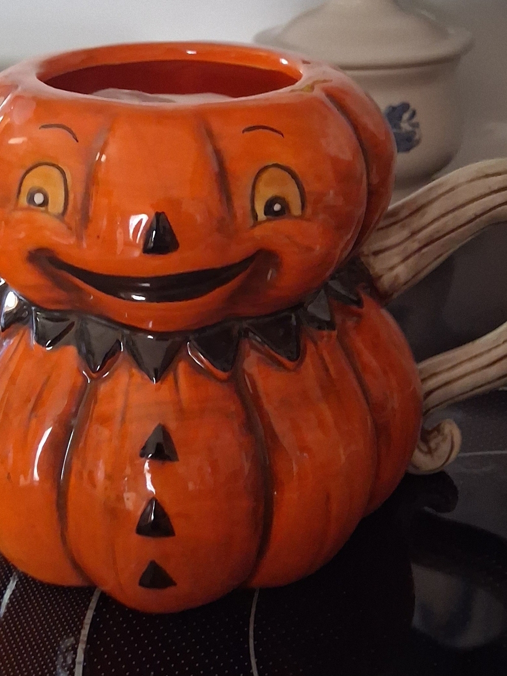Orange Ceramic Pumpkin Harvest Decorative Accent